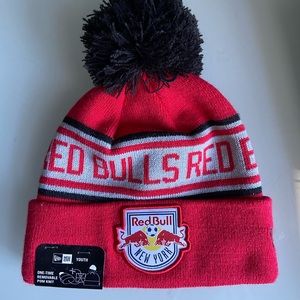 RED BULLS New York New Era YOUTH Pom Pom Hat O/S